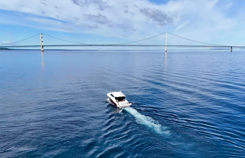 Slide: The Image of Running to Mackinaw Bridge - 31