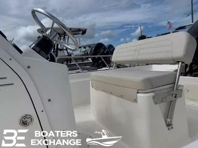 Slide: The Image of Boston Whaler 170 Montauk 2023 with helm and bench seat. - 6