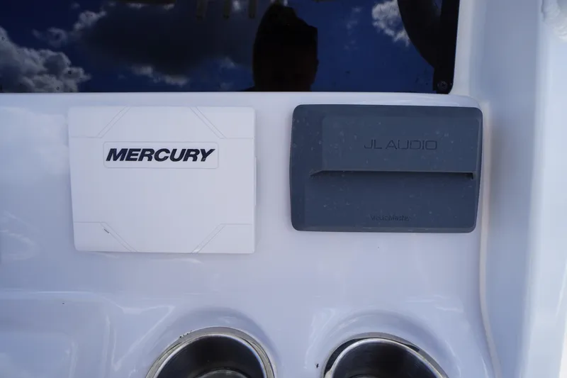 Slide: The Image of 2025 Tidewater 272 LXF boat featuring Mercury and JL Audio components. - 50