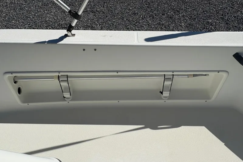 Slide: The Image of Hydra-Sports 180 Seahorse CC 2000 boat interior with rod holder. - 13
