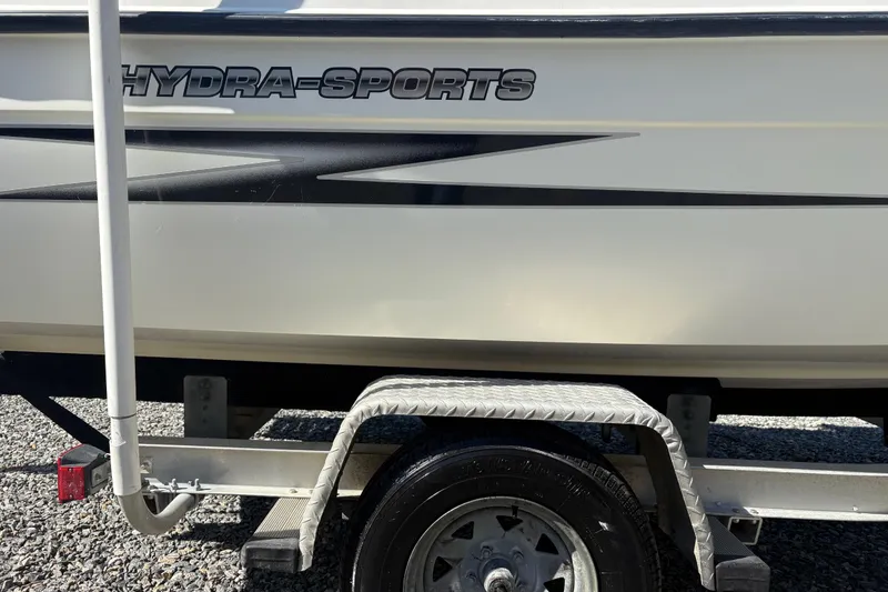 Slide: The Image of 2000 Hydra-Sports 180 Seahorse CC boat on trailer, side view. - 6