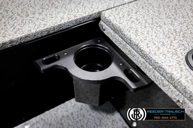 Slide: The Image of 2026 Lund 1800 Explorer Sport boat interior with cup holder detail. - 37