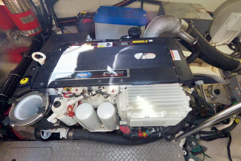 Slide: The Image of Engine compartment of a 2011 Regal 42 Sport Coupe with Volvo Penta IPS400. - 10