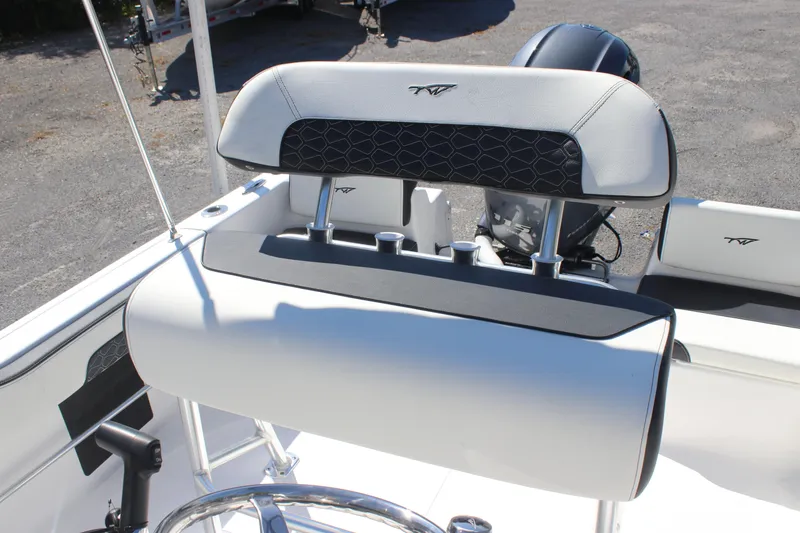 Slide: The Image of 2026 Tidewater 180 CC Adventure boat interior with sleek seating and modern design. - 10