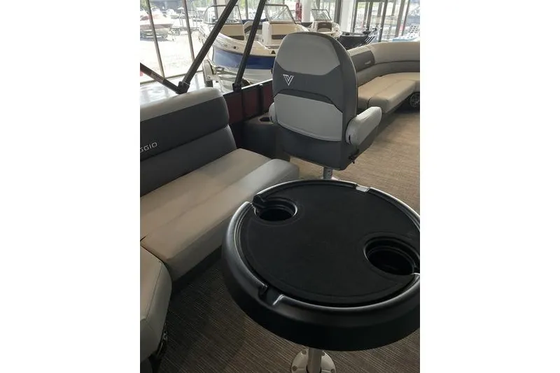 Slide: The Image of Interior of 2025 Viaggio Lago V-U boat with seating and table. - 20