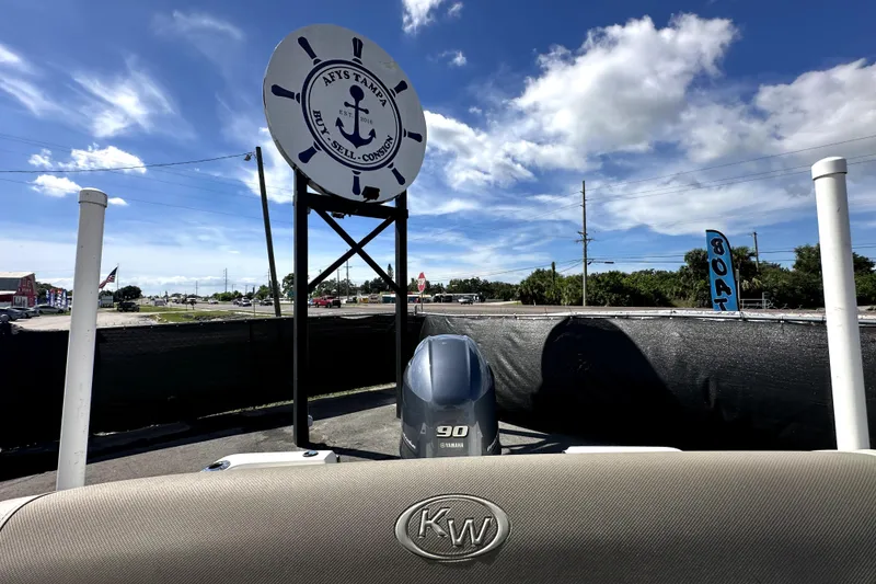 Slide: The Image of 2022 Key West 1720 Center Console boat with Yamaha engine at a dealership. - 42