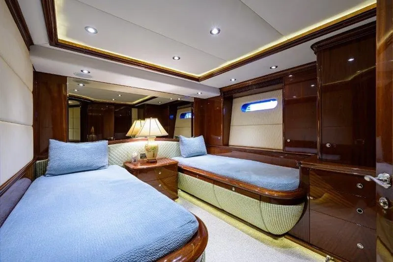 Slide: The Image of Luxurious cabin interior of 2005 McMullen & Wing Custom Express Sport Cruiser. - 13