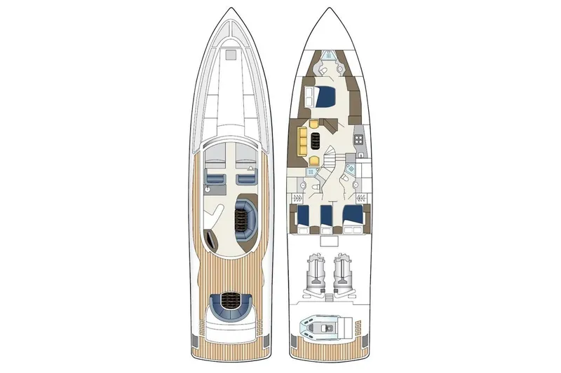 Slide: The Image of Floor plan of a 2005 McMullen & Wing Custom Express Sport Cruiser yacht. - 17