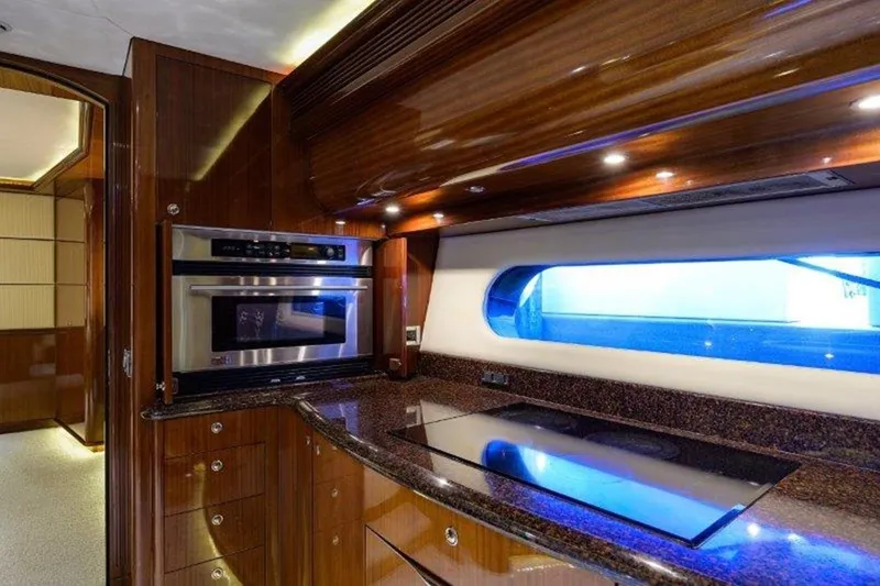 Slide: The Image of Luxurious kitchen interior of 2005 McMullen & Wing Custom Express Sport Cruiser yacht. - 8