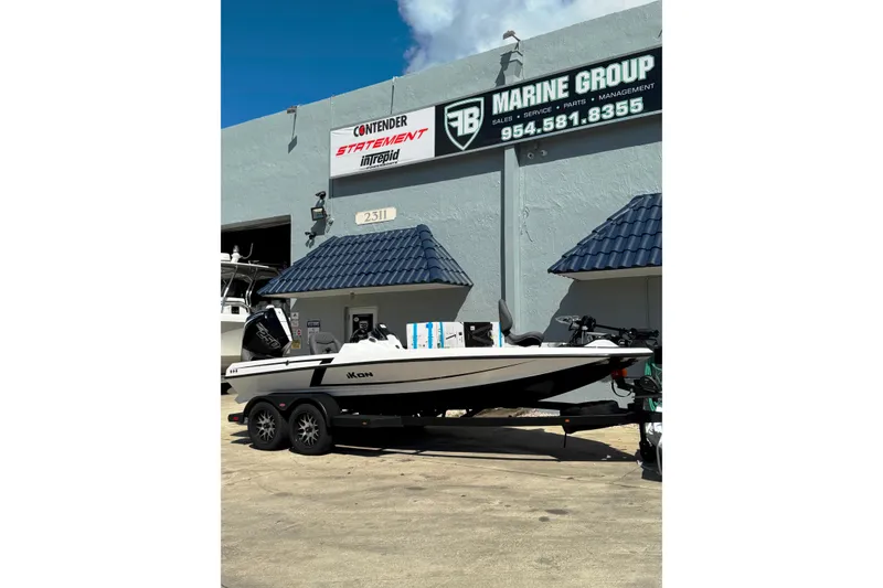 The Image of 2026 iKon VLE20 boat on trailer under clear blue sky. - 0