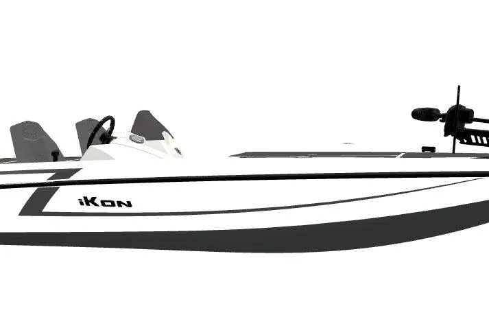 Slide: The Image of 2026 iKon VLE20 boat, sleek design, white and black color scheme, side view. - 26