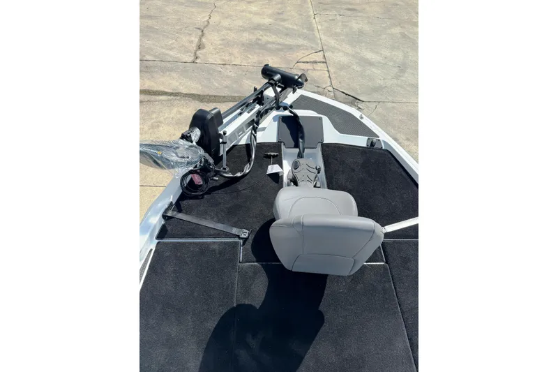 Slide: The Image of Front deck of 2026 iKon VLE20 boat with seating and trolling motor. - 6