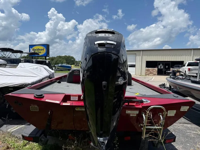 Slide: The Image of 2023 Ranger RT 188 boat with Mercury 90 engine at BlackBeard Marine dealership. - 4