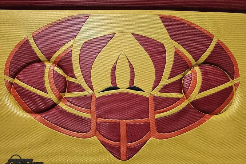 Slide: The Image of Colorful abstract design on 1995 Wellcraft 29 Scarab boat upholstery. - 39