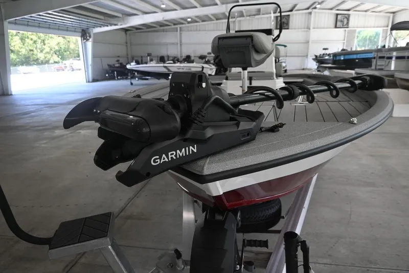 Slide: The Image of 2026 Vexus ACX 2210 boat with Garmin equipment in a showroom. - 7