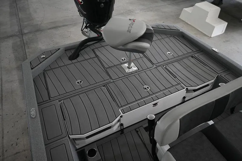 Slide: The Image of 2026 Vexus ACX 2210 boat deck with seating and storage compartments. - 9