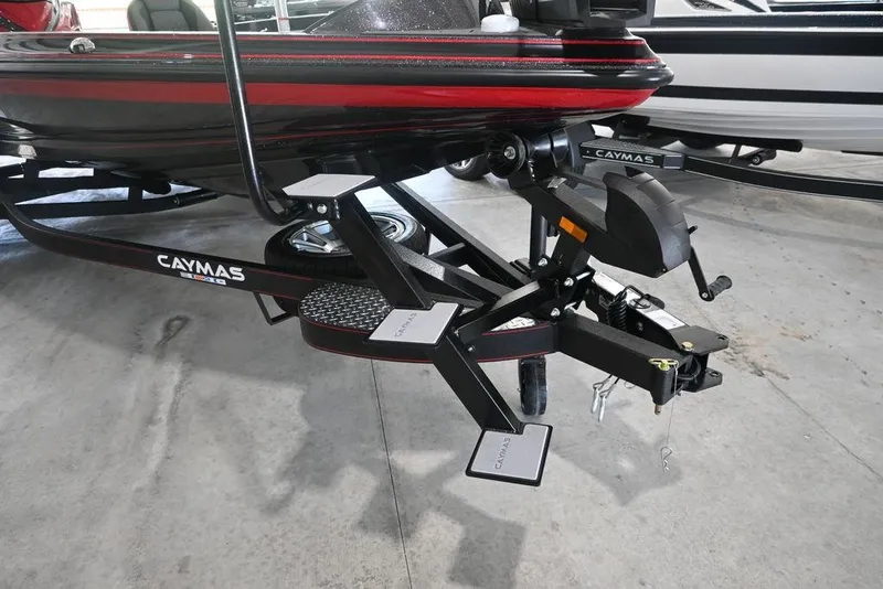 Slide: The Image of 2026 Caymas CX20 PRO boat trailer with sturdy hitch and step features. - 2