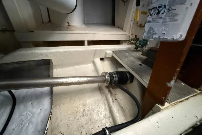 Slide: The Image of Engine room of 1991 Kong & Halvorsen Island Gypsy boat, showing mechanical components. - 28