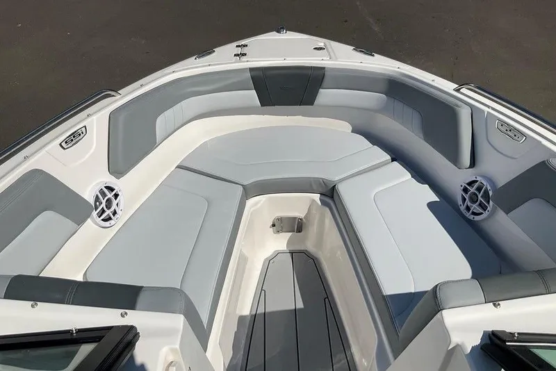 Slide: The Image of 2026 Chaparral 23 SSi OB boat interior with spacious seating and modern design. - 34