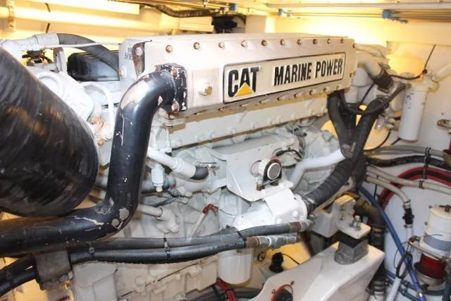 Slide: The Image of CAT Marine Power engine in 2005 Custom DeSanti Carolina Express boat. - 42