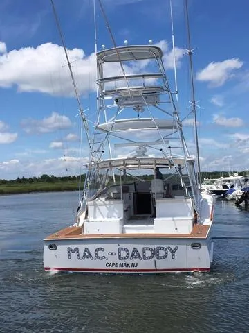 Slide: The Image of Custom 2005 DeSanti Carolina Express boat, "MAC-DADDY," on water, Cape May, NJ. - 44