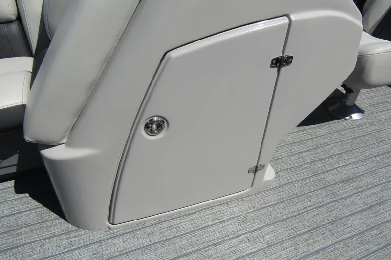 Slide: The Image of 2021 Starcraft SLS 1 boat interior with sleek storage compartment and modern design. - 11