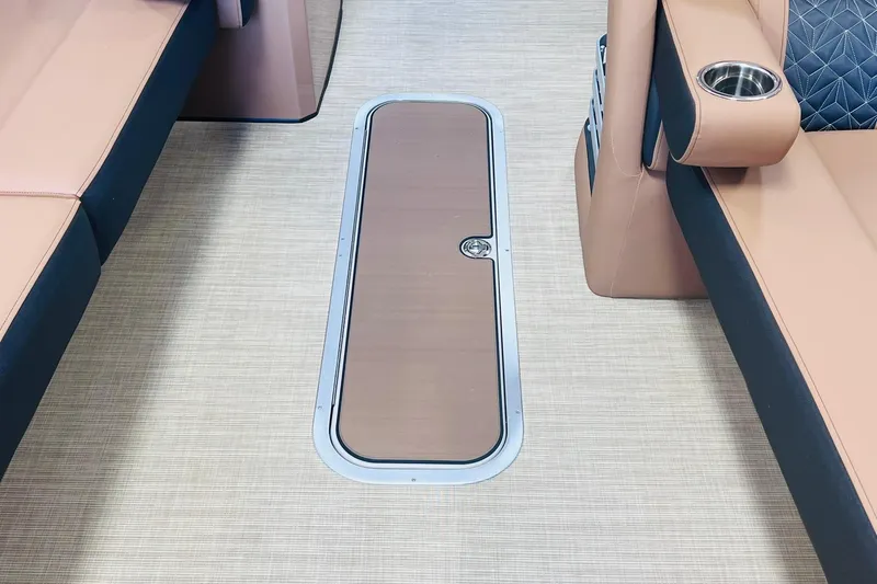 Slide: The Image of Luxurious interior of 2025 Harris 250 Grand Mariner V10 400 boat with elegant seating. - 35