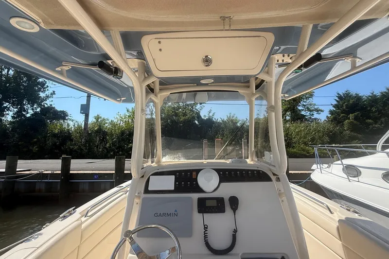 Slide: The Image of 2017 Grady-White Canyon 271 FS boat console with Garmin navigation system. - 21