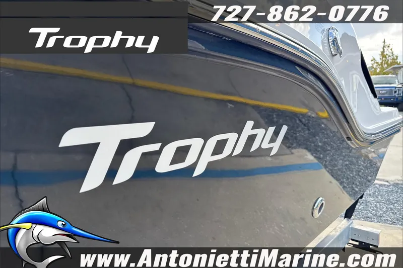 Slide: The Image of 2026 Trophy T22 Center Console boat at Antonietti Marine dealership. - 10