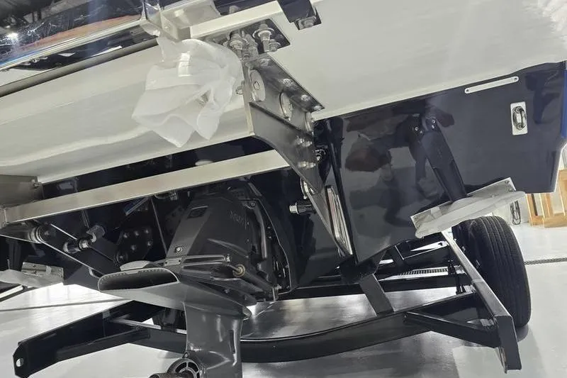 Slide: The Image of 2026 Cobalt A29 boat interior with sleek seating and modern design features. - 15