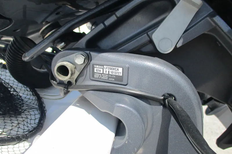 Slide: The Image of Close-up of Yamaha motor part on 2024 Sea Fox 268 Commander boat. - 9
