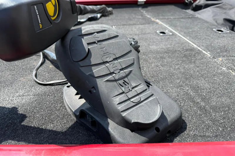 Slide: The Image of Foot pedal control on 2019 Tracker Pro 170 boat deck. - 9