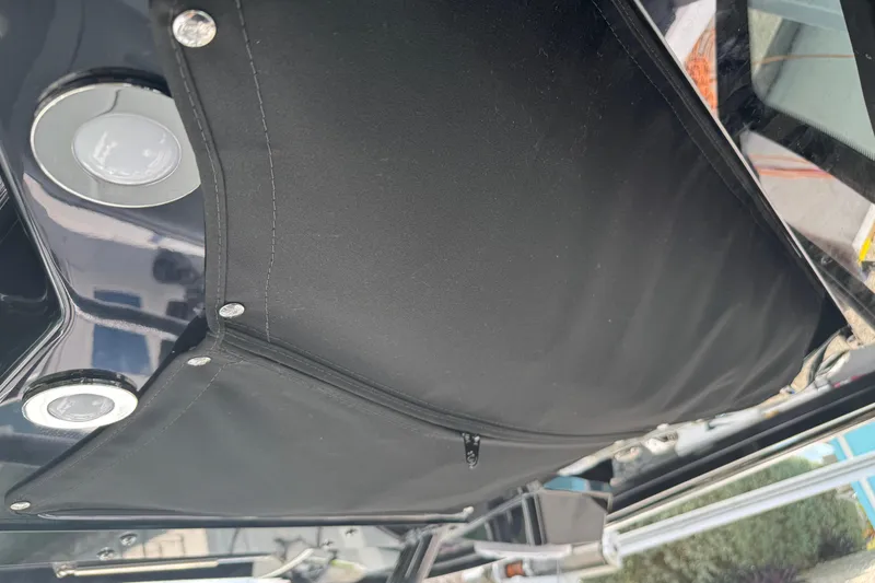 Slide: The Image of 2024 Blackfin 332 CC boat canopy and lighting detail. - 22