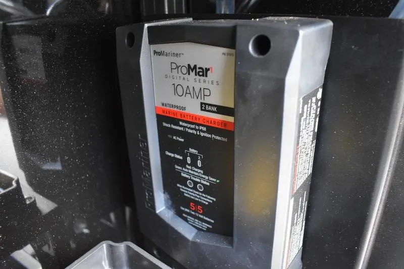 Slide: The Image of 2026 Lowe LF 214 boat seat with sleek gray upholstery and modern design. - 25