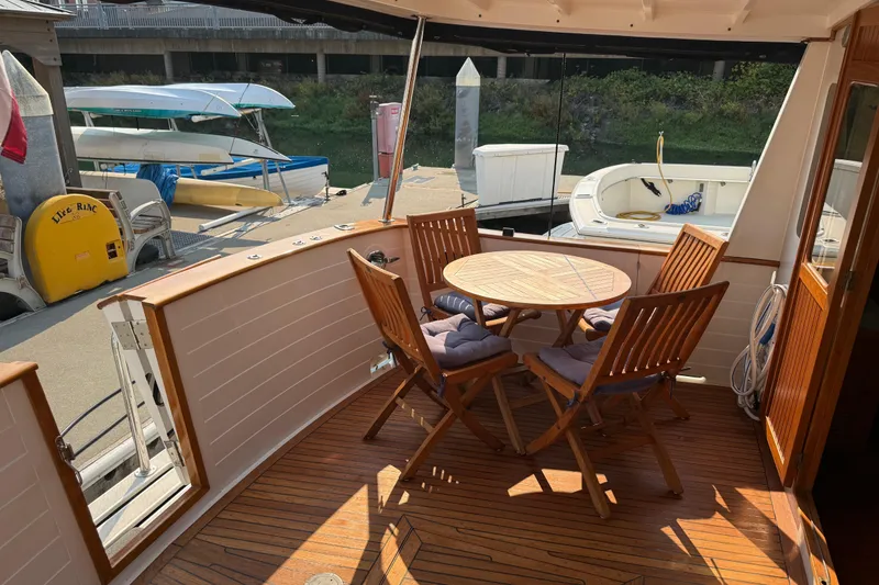 Slide: The Image of 1998 Kadey-Krogen 48' Northsea Widebody Pilothouse with outdoor seating on deck. - 3