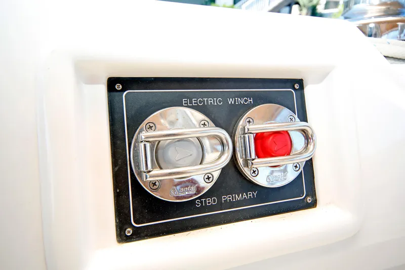 Slide: The Image of Electric winch controls on a 2012 Hylas 49CC yacht. - 101