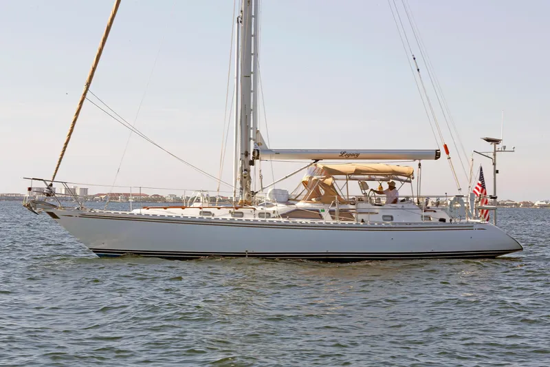 Slide: The Image of Sailing yacht Hylas 49CC 2012 on calm waters, side view. - 11