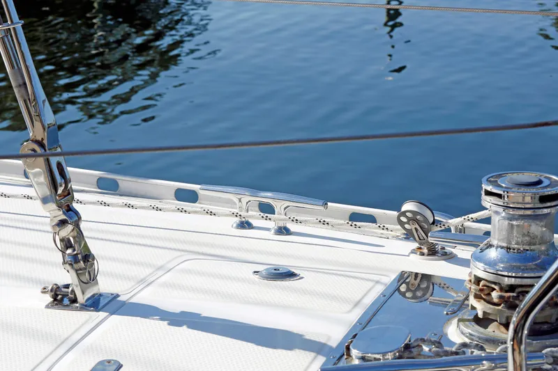 Slide: The Image of Deck of 2012 Hylas 49CC sailboat with winch and rigging details. - 35