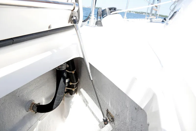 Slide: The Image of Close-up of a 2012 Hylas 49CC yacht's interior mechanical components. - 53