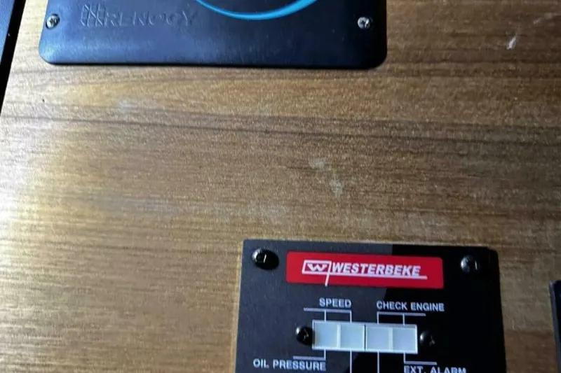 Slide: The Image of Control panel on 2019 Ranger Tugs R-23 boat with Westerbeke engine indicators. - 15