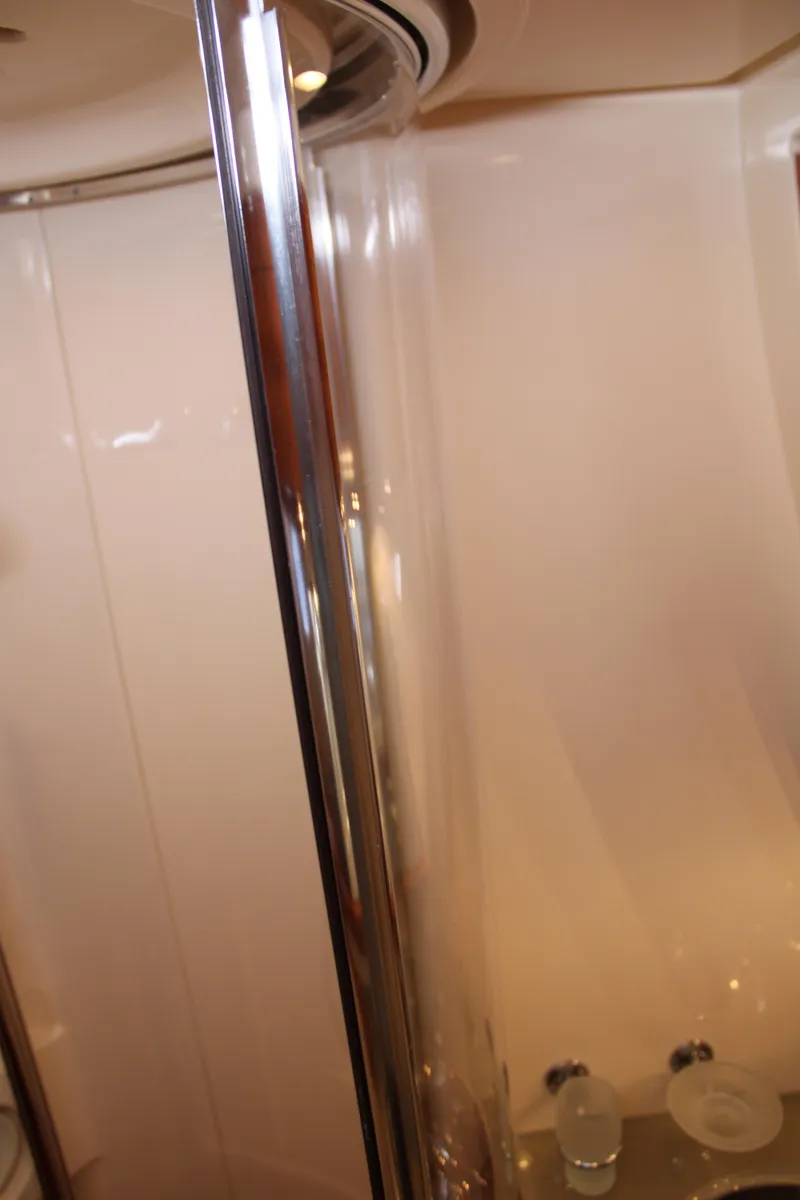 Slide: The Image of 2006 Azimut 50 yacht bathroom with glass shower enclosure. - 47