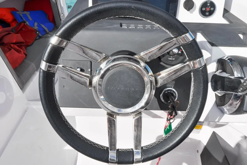 Slide: The Image of Axopar 24 HT - Bridge Deck - Pilot Station - Helm Wheel - 31