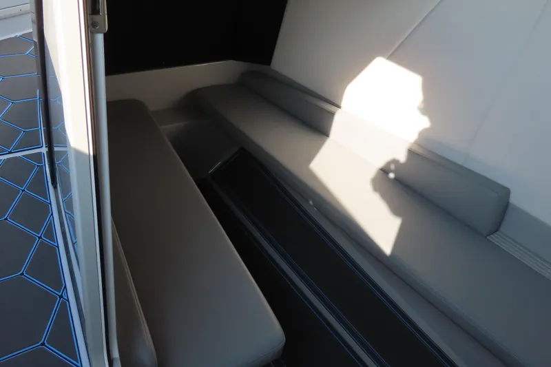 Slide: The Image of 2024 Sunsation 32CCX interior with sleek seating and modern design elements. - 13