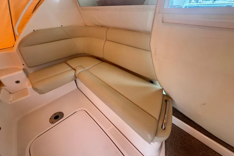 Slide: The Image of Luxurious beige seating in 2007 Tiara Yachts 3900 Sovran interior. - 15