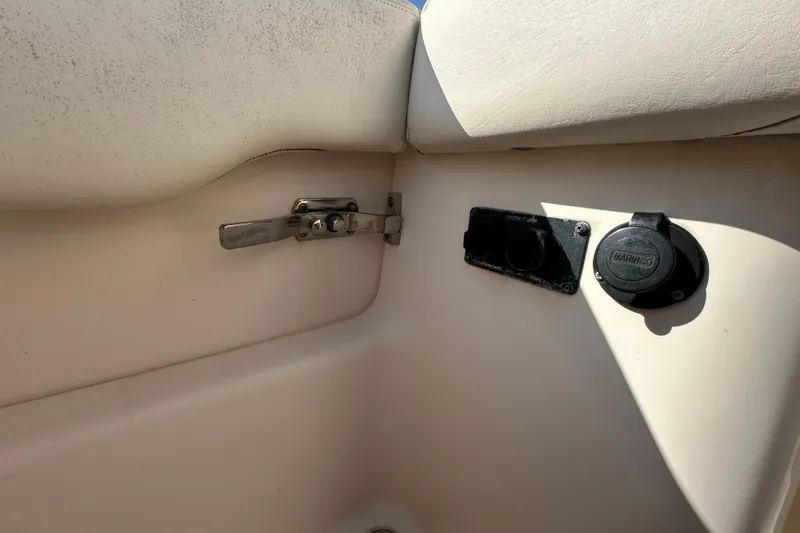 Slide: The Image of 2016 Grady-White Freedom 275 boat interior with seating and windshield, for sale. - 59