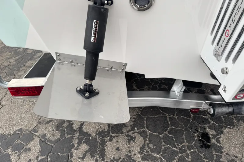 Slide: The Image of 2026 Blazer Bay 2440 boat with trim tab and hydraulic system. - 6