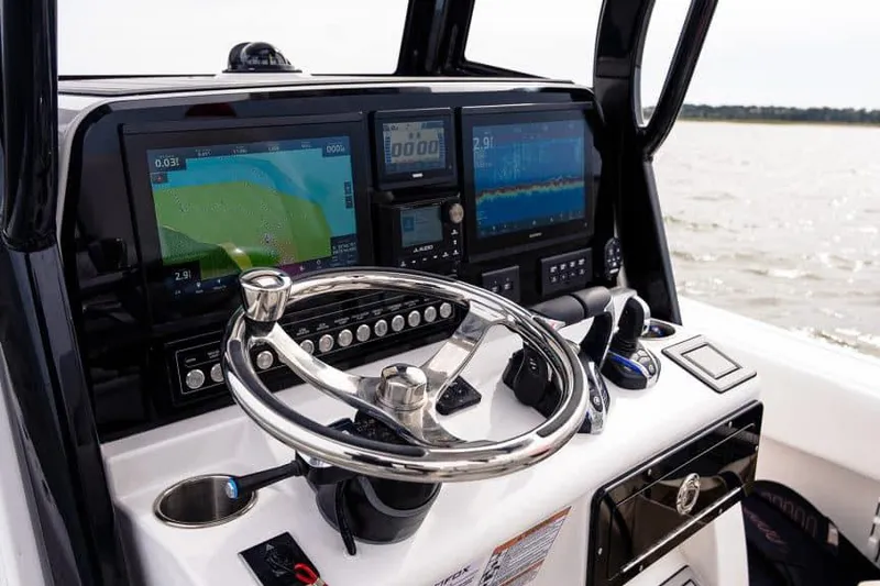 Slide: The Image of Manufacturer Provided Image: 2025 Sea Fox 282 Hybrid LT boat dashboard with advanced navigation systems. - 6