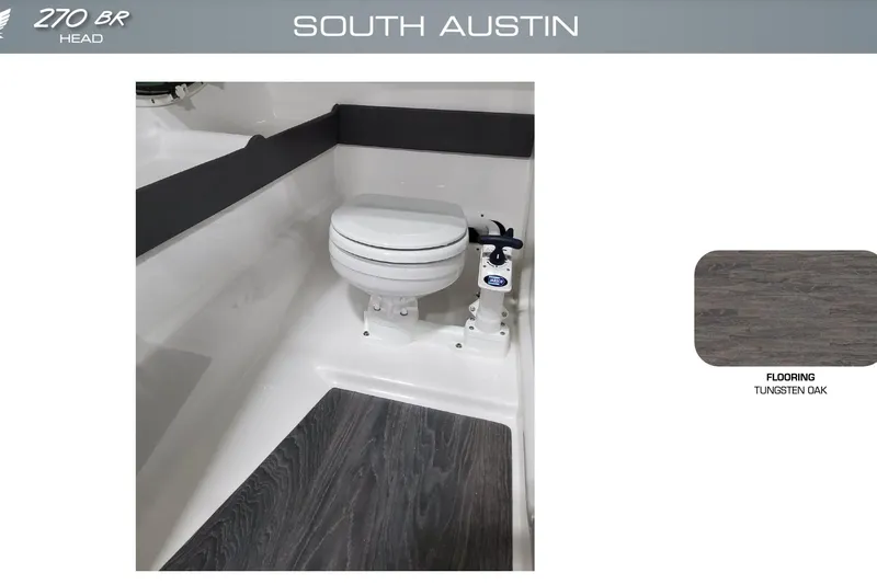 Slide: The Image of 2026 Formula 270 Bowrider head with Tungsten Oak flooring, South Austin design. - 4