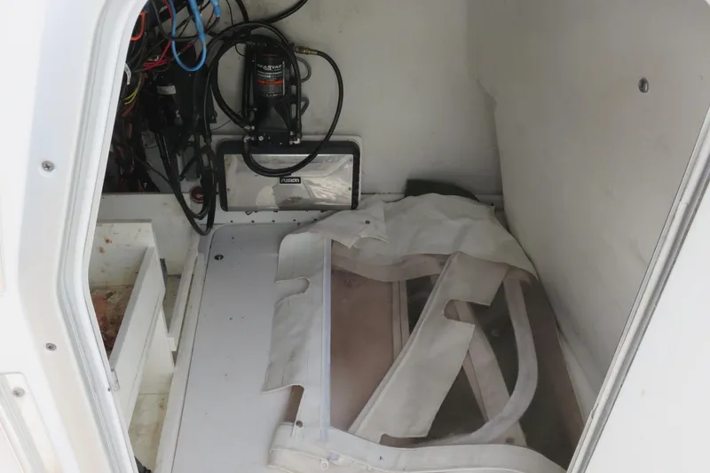 Slide: The Image of 2020 Cape Horn 31 T boat with rod holders and navigation equipment. - 11