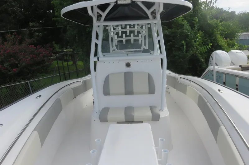 Slide: The Image of 2020 Cape Horn 31 T boat dashboard with navigation screens and controls. - 24